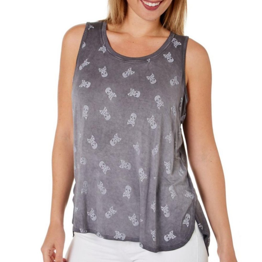 Cable & Gauge Skull Print Tank